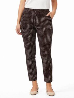 Chico's Fabulously Slimming Brown Polka Dot Crop Pants Size 1.5 (10)
